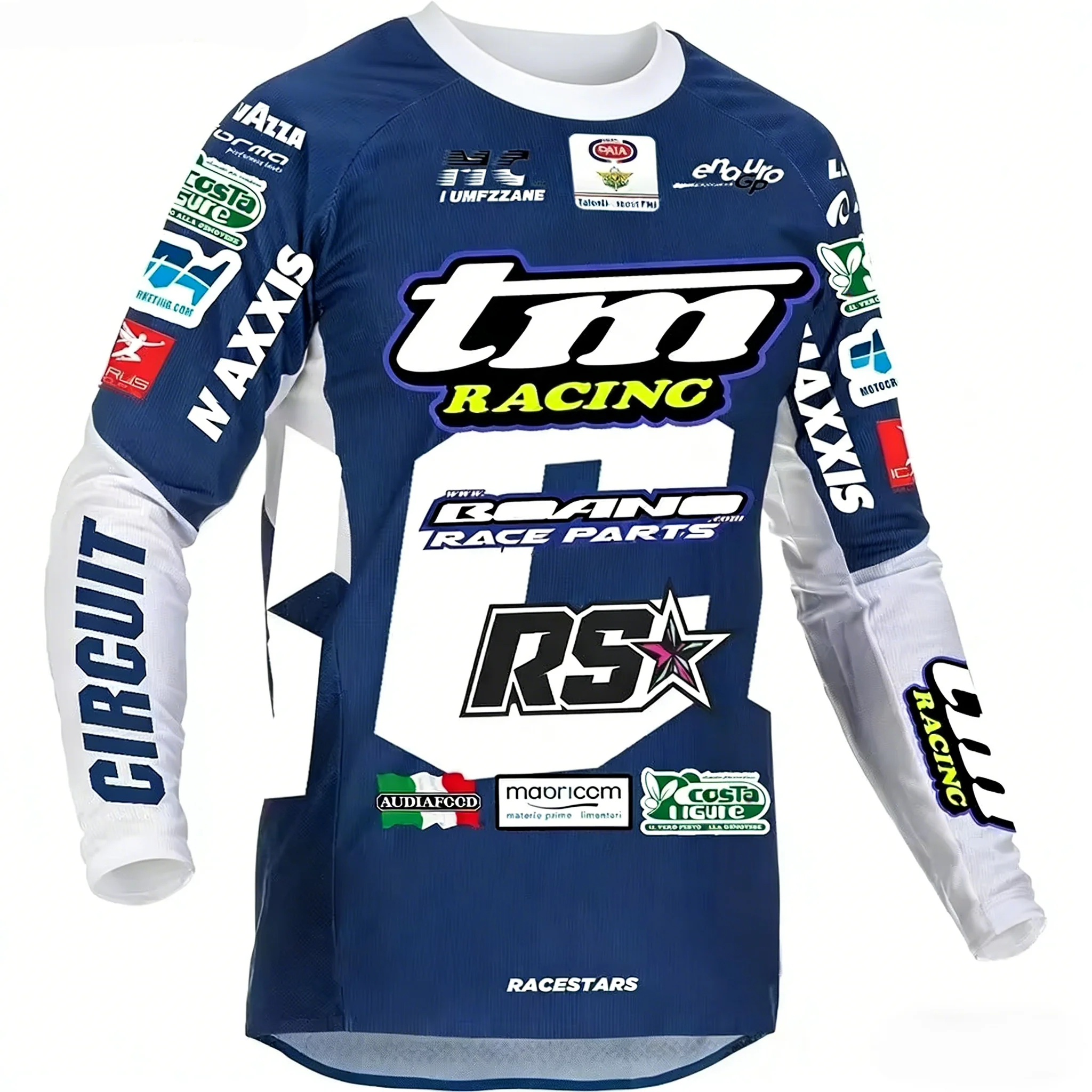 Maillot de cyclisme sportif à manches longues pour la moto tout-terrain, protection solaire pour hommes, adapté aux courses d'endurance, montagne