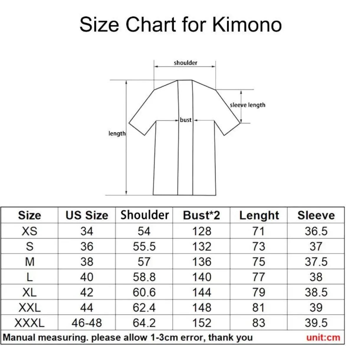 Kimono Cardigan Imprimé Dragon Japonais Homme Femme, Veste Haori Harajuku, Yukata Peinture à l'Encre Chinoise, Ample et Ouvert sur le Devant, Style Streetwear