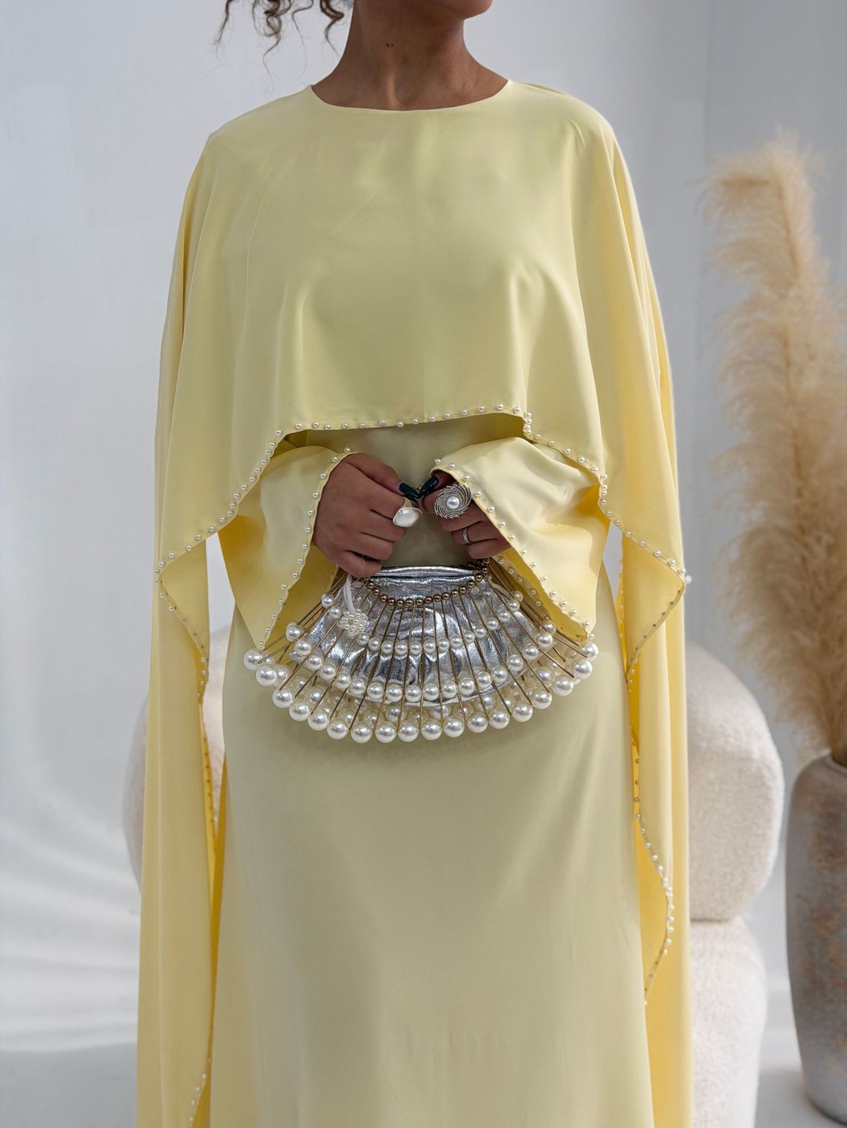 Femmes élégantes Abaya musulman luxe perles Ramadan caftan dubaï robe de soirée Jalabiya robes Largos Maxi robes