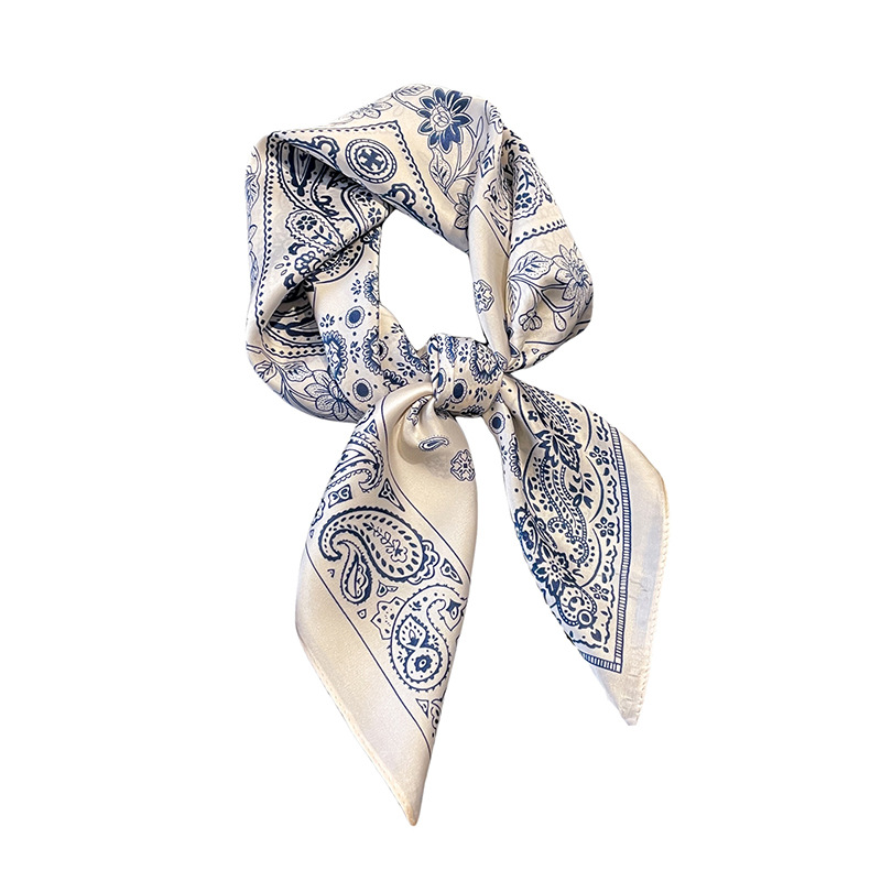 2025 coréen Satin soie écharpe 70 cm carré femmes mode châle Wrap foulard nouveau élégant