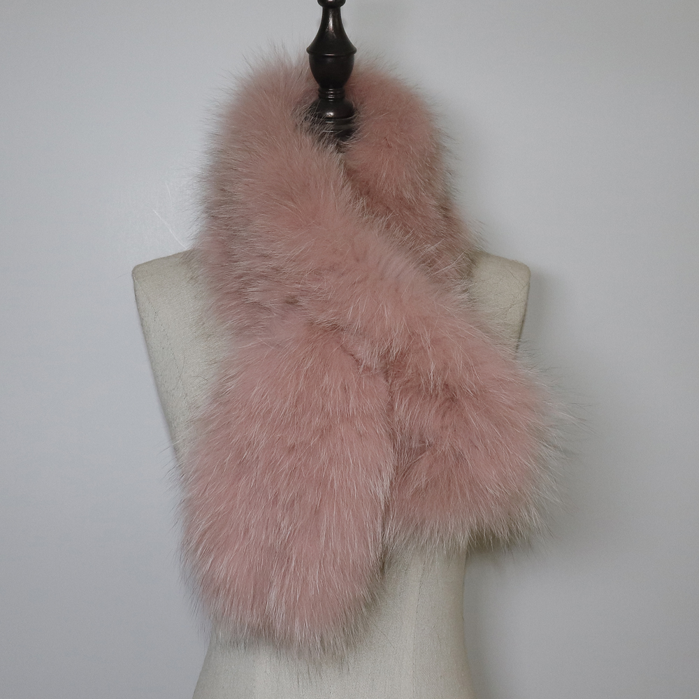 Nouveau hiver femmes tricoté véritable fourrure de renard foulards en plein air chaud dame qualité 100% véritable fourrure de renard silencieux naturel doux fourrure de renard écharpe