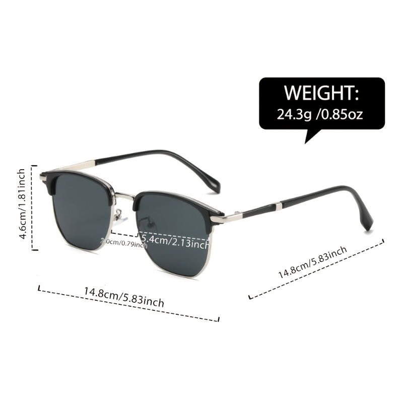Lunettes de soleil unisexes noires, monture unisexe, lunettes de soleil protectrices et élégantes pour hommes, adaptées à une utilisation en extérieur, à la conduite et à la pêche