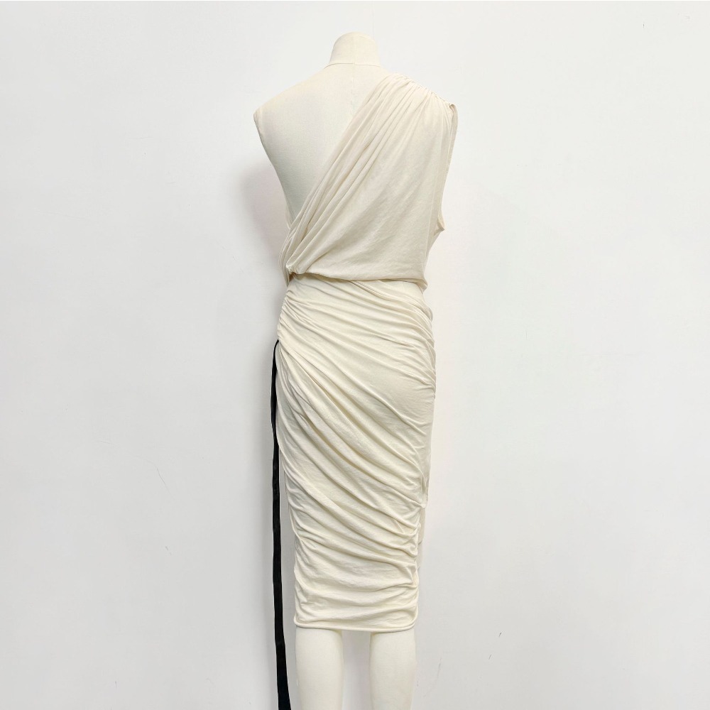 Robe moulante sexy asymétrique sans manches torsadée style gothique pour femme - Collection High Street