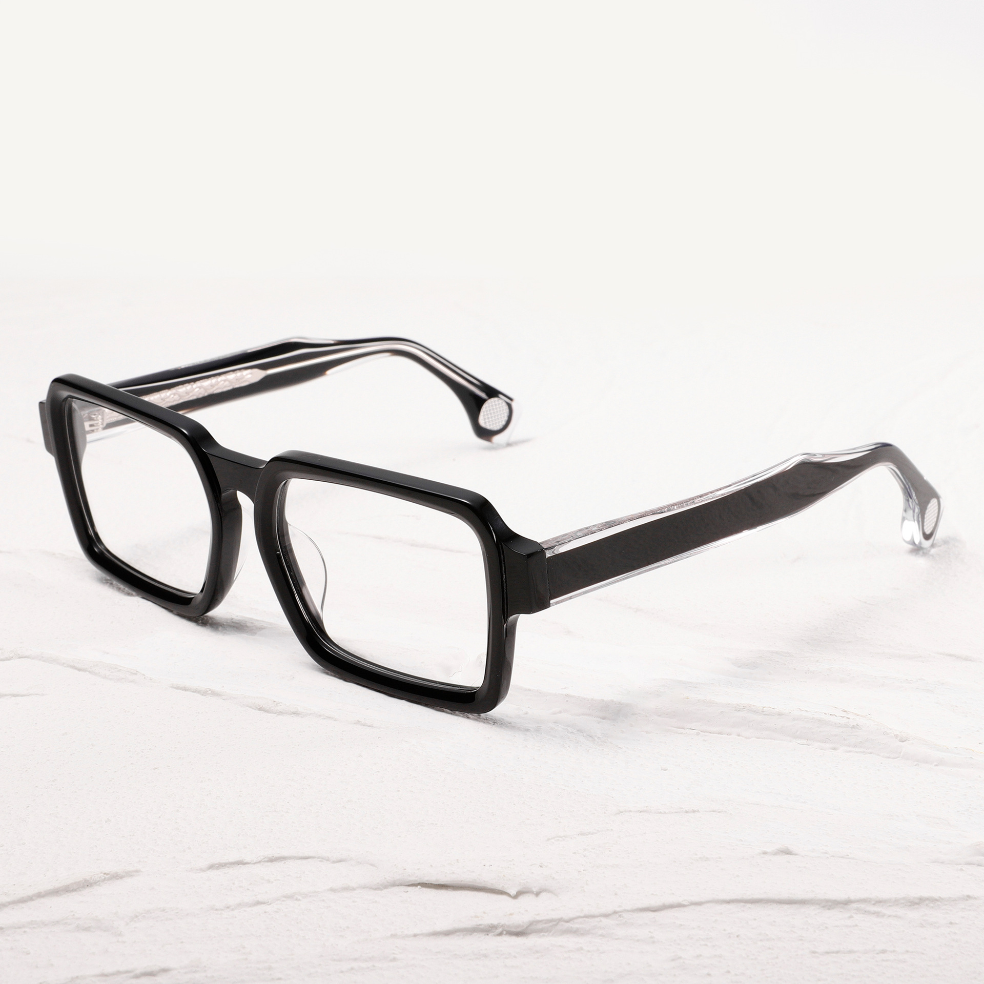 Marque Design à la mode grand carré hommes lunettes Vintage acétate lunettes cadre femmes de haute qualité à la main pleine jante lunettes