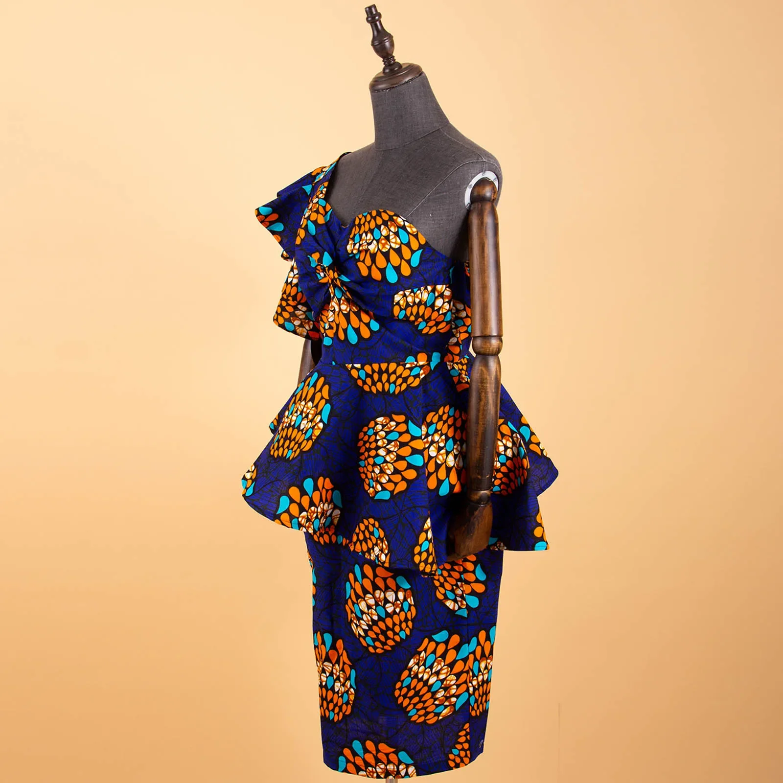 Ensemble africain 2 pièces pour femmes, haut court + jupe imprimée, vêtements Ankara, tenues Dashiki, chemisier, chemise, jupe Midi, décontracté, S1926100