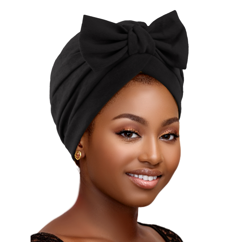 Chapeau Turban Africain Plissé avec Nministériels d pour Femme, Couvre-Tête de Document Solide, Casquette de Chimio, Hijabs Intérieurs Musulmans, Bonnet Islamique