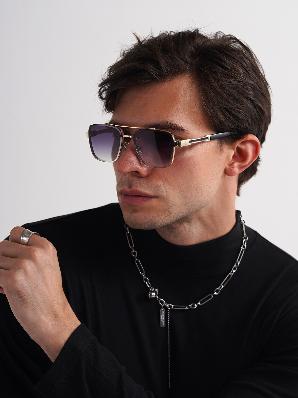 Lunettes de soleil carrées rétro pour hommes, protection UV400, monture complète, lunettes de conduite polarisées avec matériaux haut de gamme, style classique