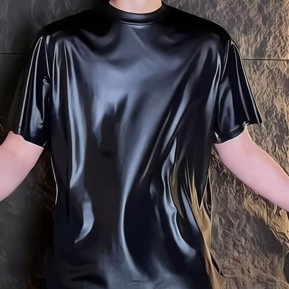 T-shirts pour hommes brillant plaine salle de bal T-Shirts Streetwear mode discothèque scène Performance hauts à manches courtes vêtements pour hommes