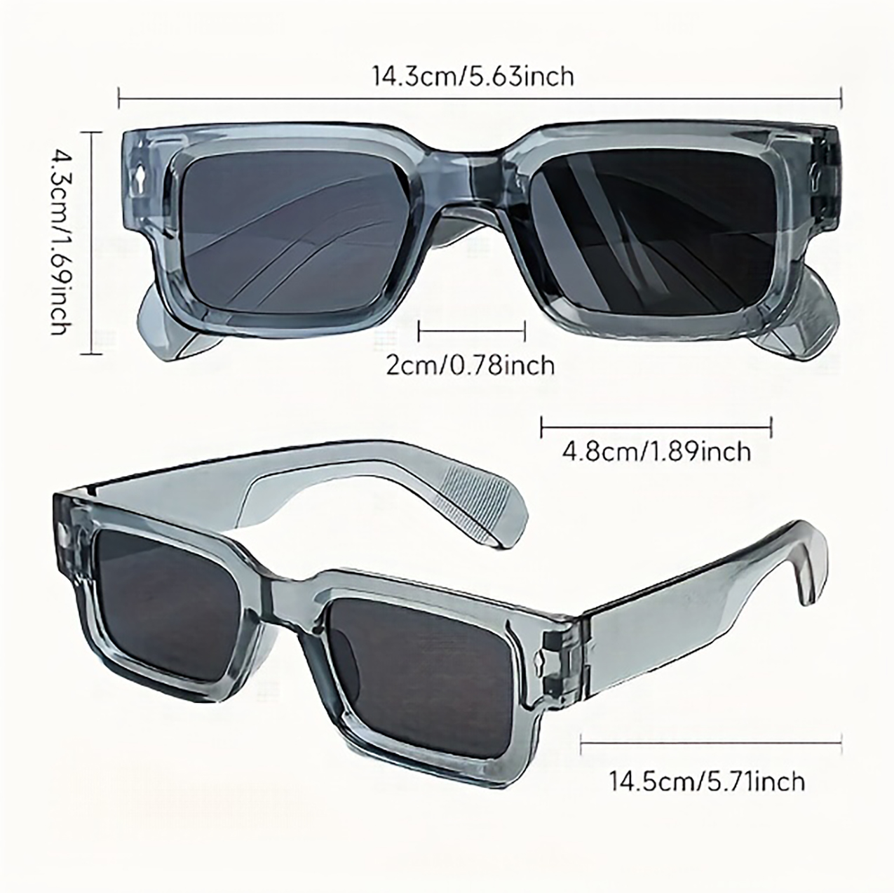 4 paires de lunettes carrées pour hommes, tendance mode décontractée, monture épaisse rétro, style fête