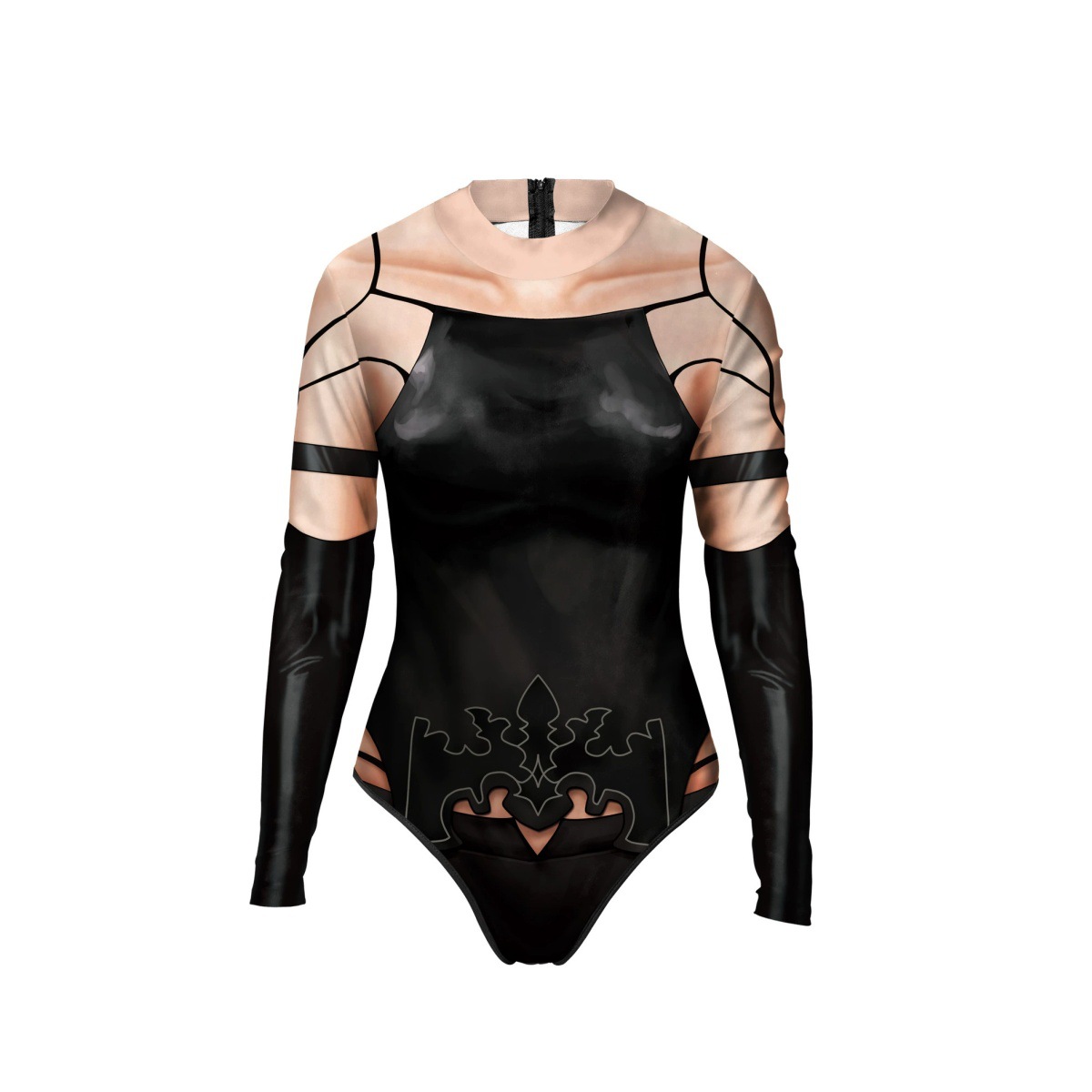 Maillot de bain une pièce à manches longues, imprimé super-héros, Costume de Cosplay pour femmes adultes