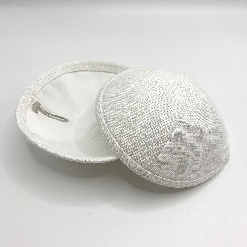 Chapeau juif Kippah Yamaka en lin pour hommes, 1 pièce, cérémonie Yarmulkes Judaica mariages amour Skullcap cadeau