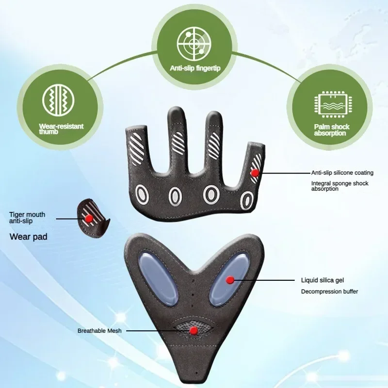 Gants de sport pour femmes, Fitness, Sports de plein air, antidérapants et absorbant les chocs, demi-doigt, durables et respirants