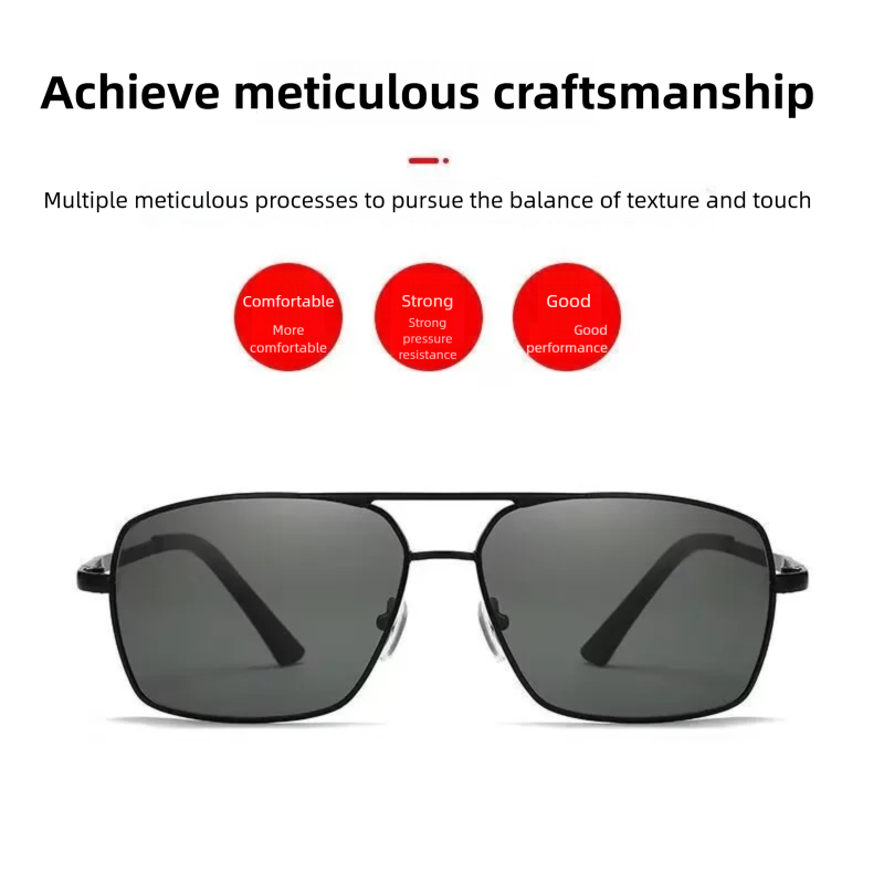 Lunettes de myopie pilote pour hommes, Protection UV polarisée, lunettes de soleil de conduite, Anti-éblouissement, lunettes de vue de près, dioptrie à-4.0