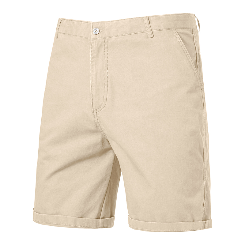 Shorts décontractés classiques pour hommes 100% coton, kaki, gris, marine, noir, shorts jusqu'aux genoux, style américain, streetwear, shorts de golf