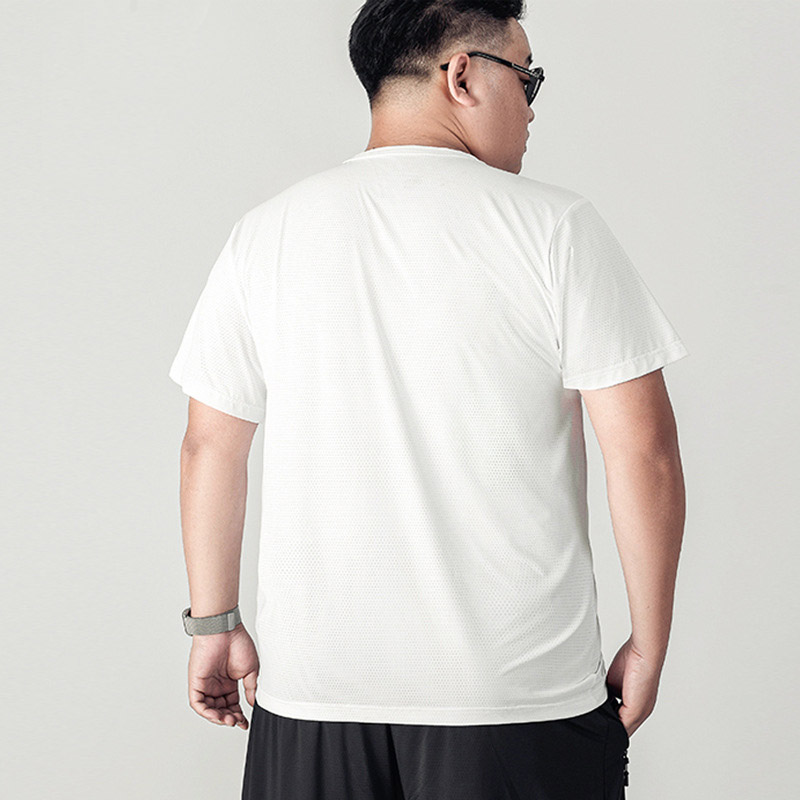 Été grande taille t-shirt 17XL 16XL hommes glace décontracté solide à manches courtes ample à manches courtes corps petit haut 15XL séchage rapide 275KG