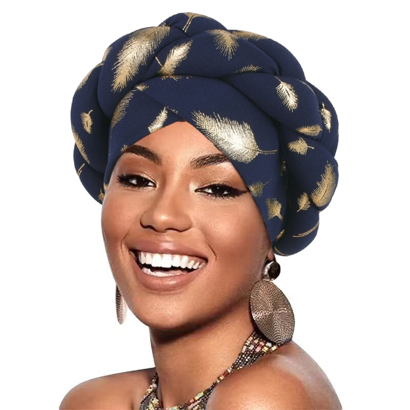 Turban Africain pour Femme, Cravate de Sauna, Chapeaux Africains Solides, Couvre-Chef pour ixde Mariage, Tenues de Soirée, Hijab, Mode d'Été et d'Automne