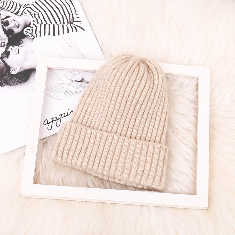 Bonnet avec doublure en laine pour femme, bonnet pour femme, bonnet de ski chaud, bonnet d'extérieur, coréen, mignon, pas cher, hiver