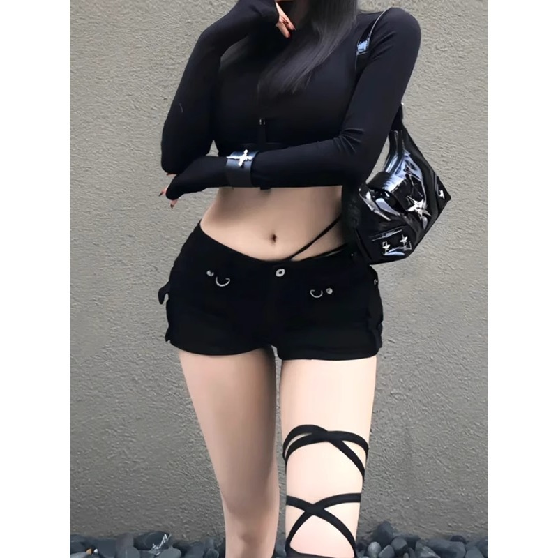 Femme jean pour femme taille basse jean Baggy Denim Shorts grande taille pantalon femme Coquette vêtements d'été Shoujo fille Style Jorts