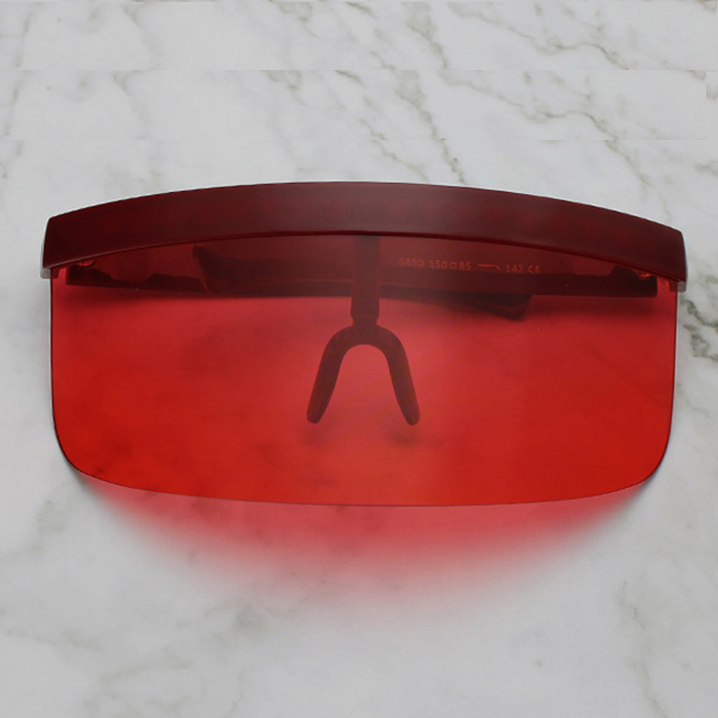Luxe grand cadre bouclier visière lunettes de soleil hommes 2025 marque concepteur Sexy surdimensionné rétro miroir lunettes de soleil pour lunettes pour femme Q615