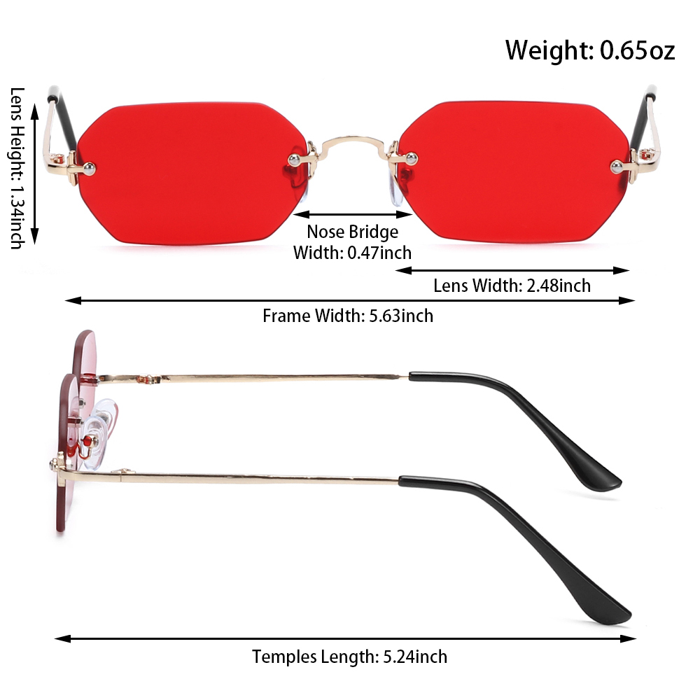 Lunettes De soleil carrées sans bords De luxe pour hommes et femmes, marque De styliste, dégradé sans cadre, mode Vintage en métal Oculos De Sol
