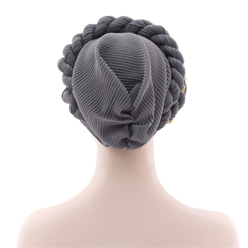 Double tresse diamants Halo Turban casquette dame Cancer chimio casquettes femme Bonnet Bonnet perte de cheveux couverture africaine bandeau