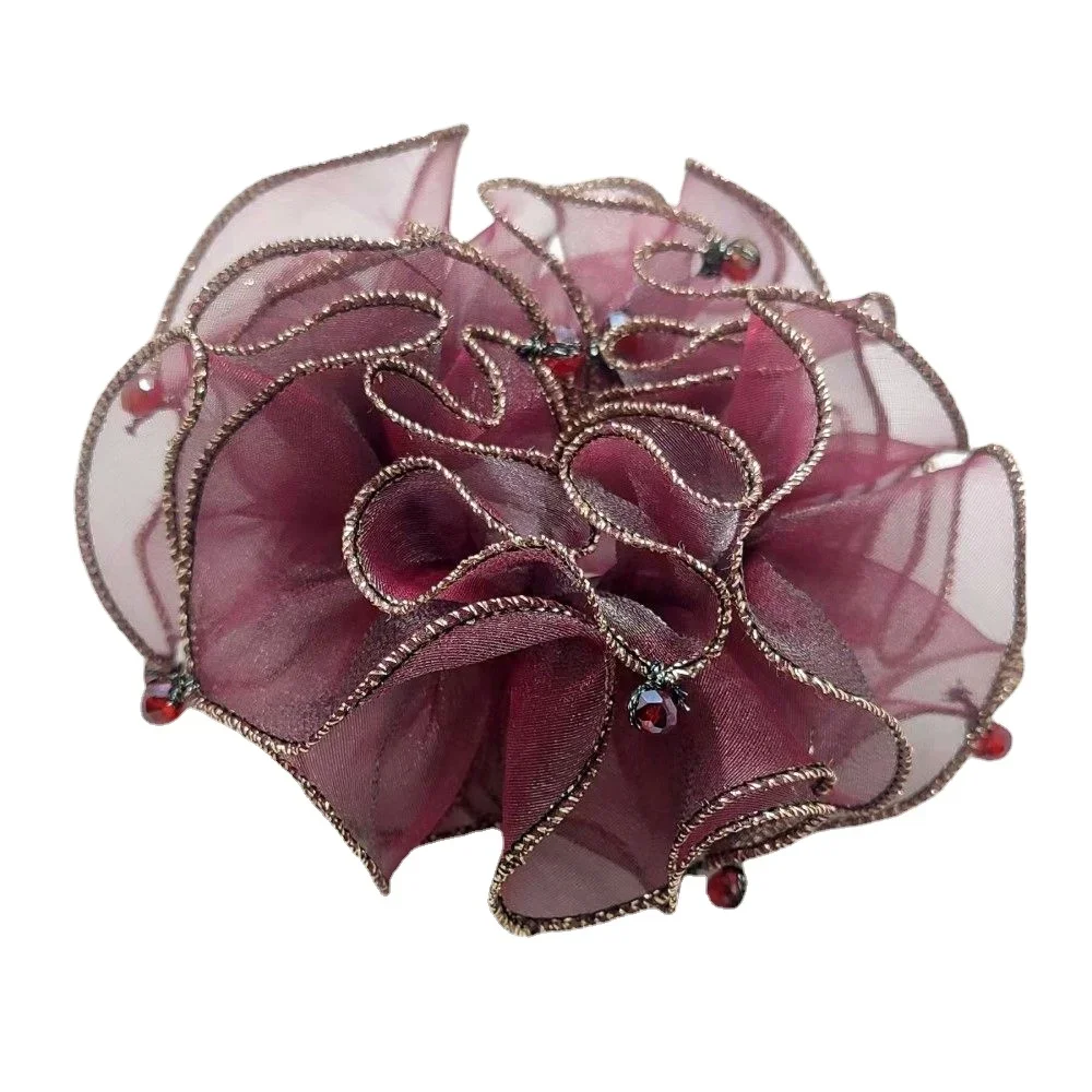 Grand bandeau de cheveux à haute élasticité, fleur élégante, ciel étoilé doré, Volume de cheveux, bandeau à bulles pour femmes