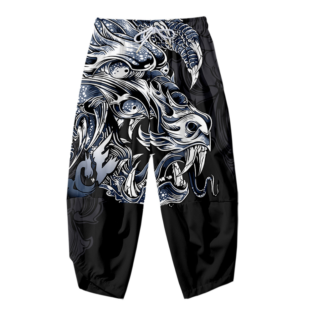 Ensemble de pantalons kimono japonais pour hommes, style chinois, cosplay traditionnel, pantalon sarouel thaïlandais, streetwear Harajuku, pantalons pour garçons