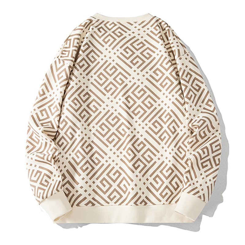 Sweat-shirt à manches longues pour homme, grande taille, col rond, impression, noir, beige, vert, haute qualité, 6XL, 7XL, 8XL, automne et hiver
