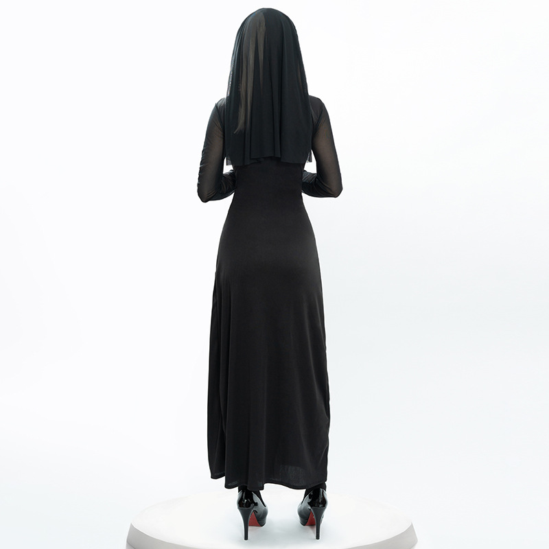 Costume de Cosplay de nonne religieuse Anime Sexy, uniforme pour femmes, Costumes d'église pour adultes, Robe de prière avec ensemble de coiffure