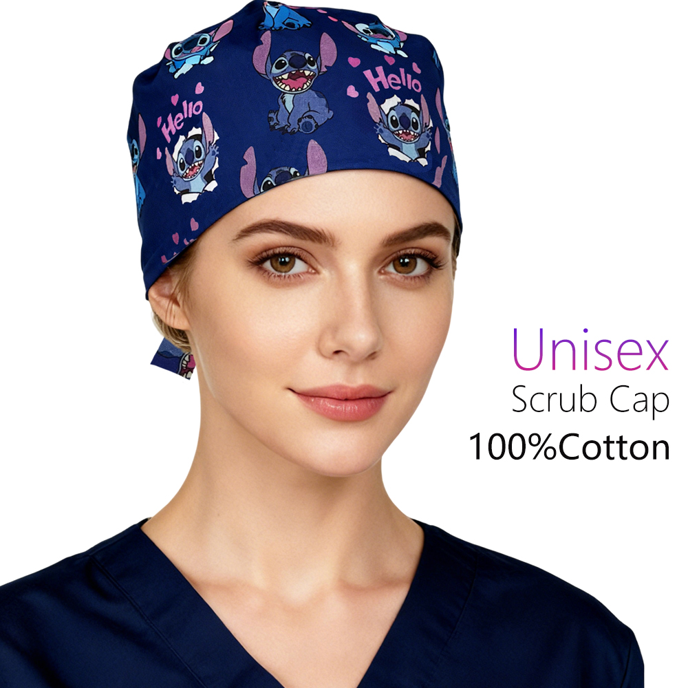 Chapeau chirurgical d'allaitement pour femme et homme, en coton, pour animalerie dentaire, Chef, Salon de beauté, travail, chirurgie, casquettes médicales avec bandeau