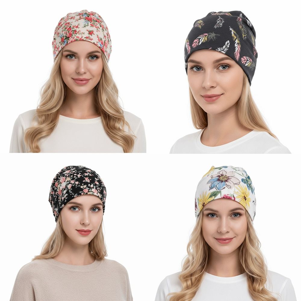 Turban de haute qualité à imprimé floral bohème, chapeau décontracté de printemps pour chimiothérapie, chapeau en coton coupe-vent, bandana pour femme, style ethnique