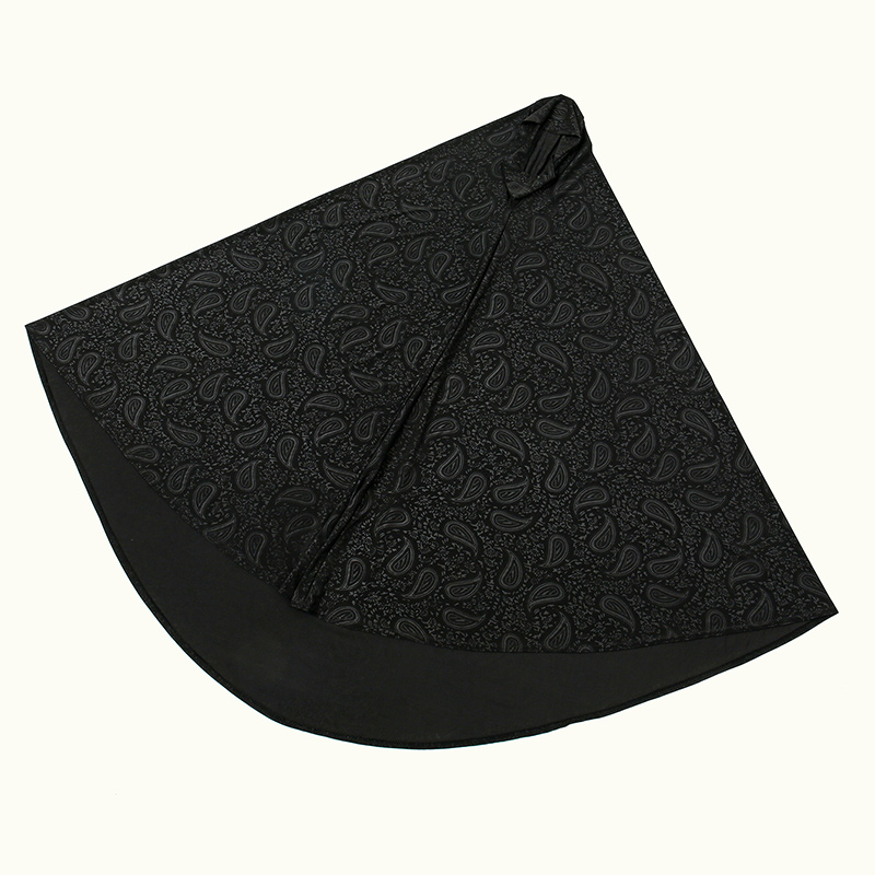 Femmes Paisley Hijab Long châle couleur unie Abaya couverture complète musulman noir Turban bandeau cajou imprimé Foulard robe