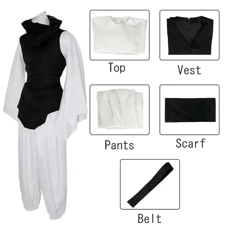 Anime Jujutsu JJK Manga Choso Cosplay Costume, Kaimmense Choso Cos, Top GlaPants, Uniforme Bordeaux, Tenue d'Halloween pour Femme et Homme