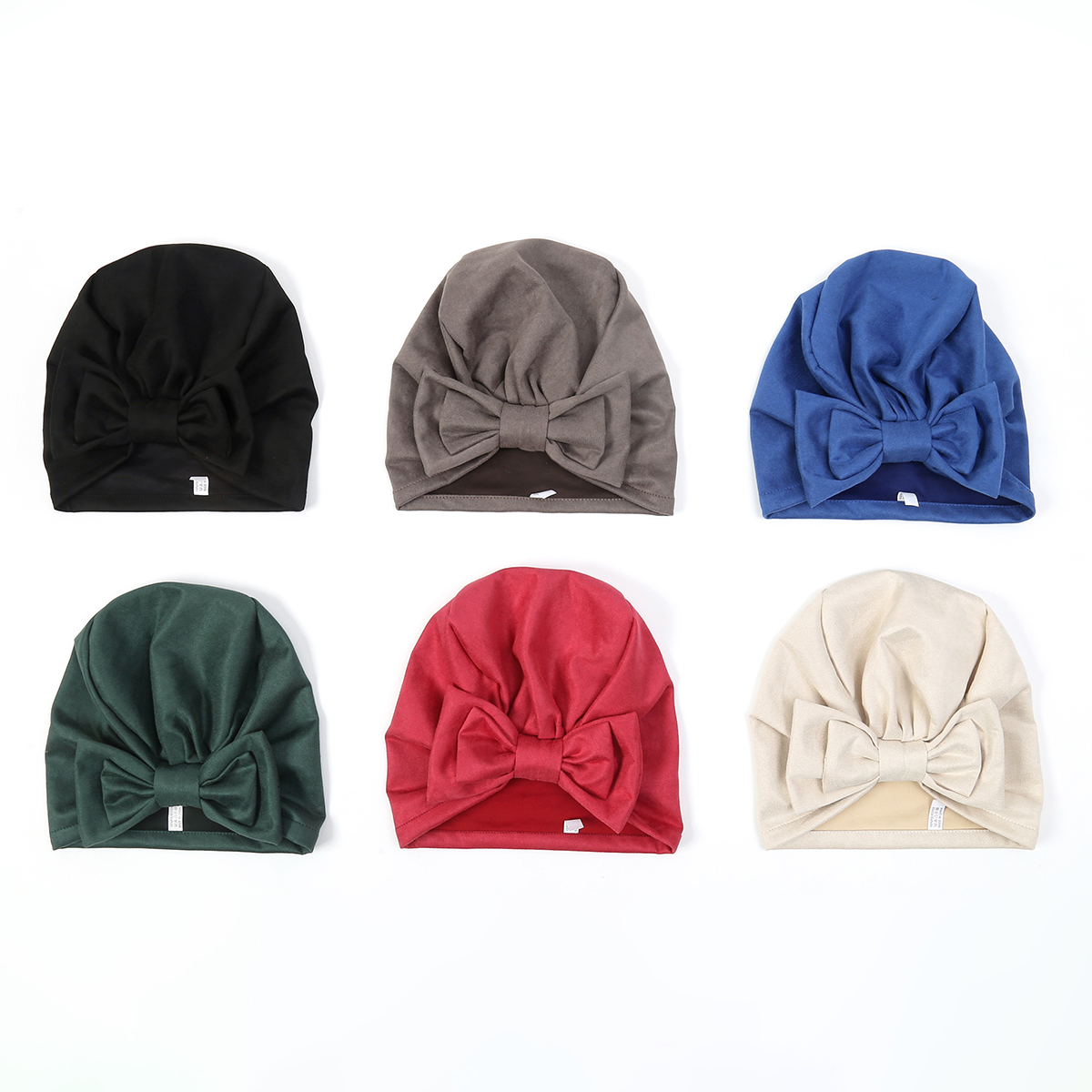Chapeau Turban Hijabs à nœud tendance pour femmes, couleur unie, bandeau élastique doux, écharpe de tête, bonnets, casquette de chimio, couvre-chef africain