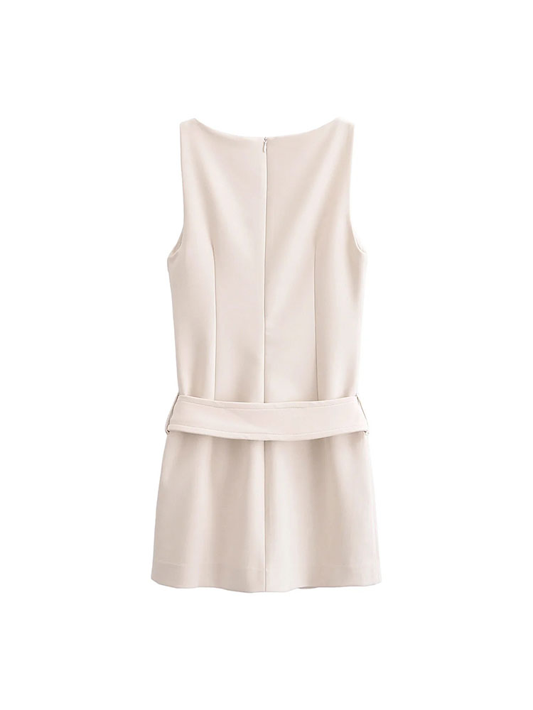 Robe d'été pour femmes, nouvelle mode, sans manches, élégante, avec ceinture, coupe cintrée, tenue décontractée