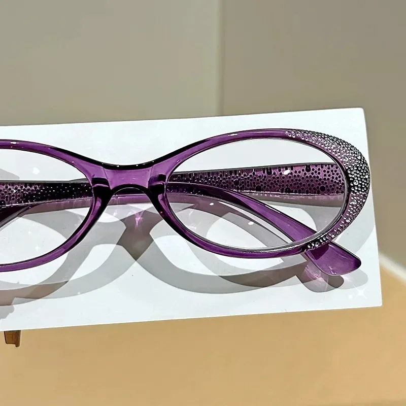Lunettes de lecture de luxe en diamant pour femmes, tendance, nouvelles lunettes de vue lointaine pour hommes et dames, lunettes bloquant la lumière bleue 0 + 1.0 à + 4.0