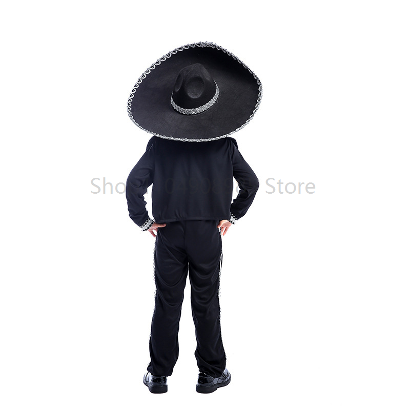 Costume de danse de Festival traditionnel mexicain, ensemble de vêtements pour enfants de spectacle de fête, tenue culturelle de pâques