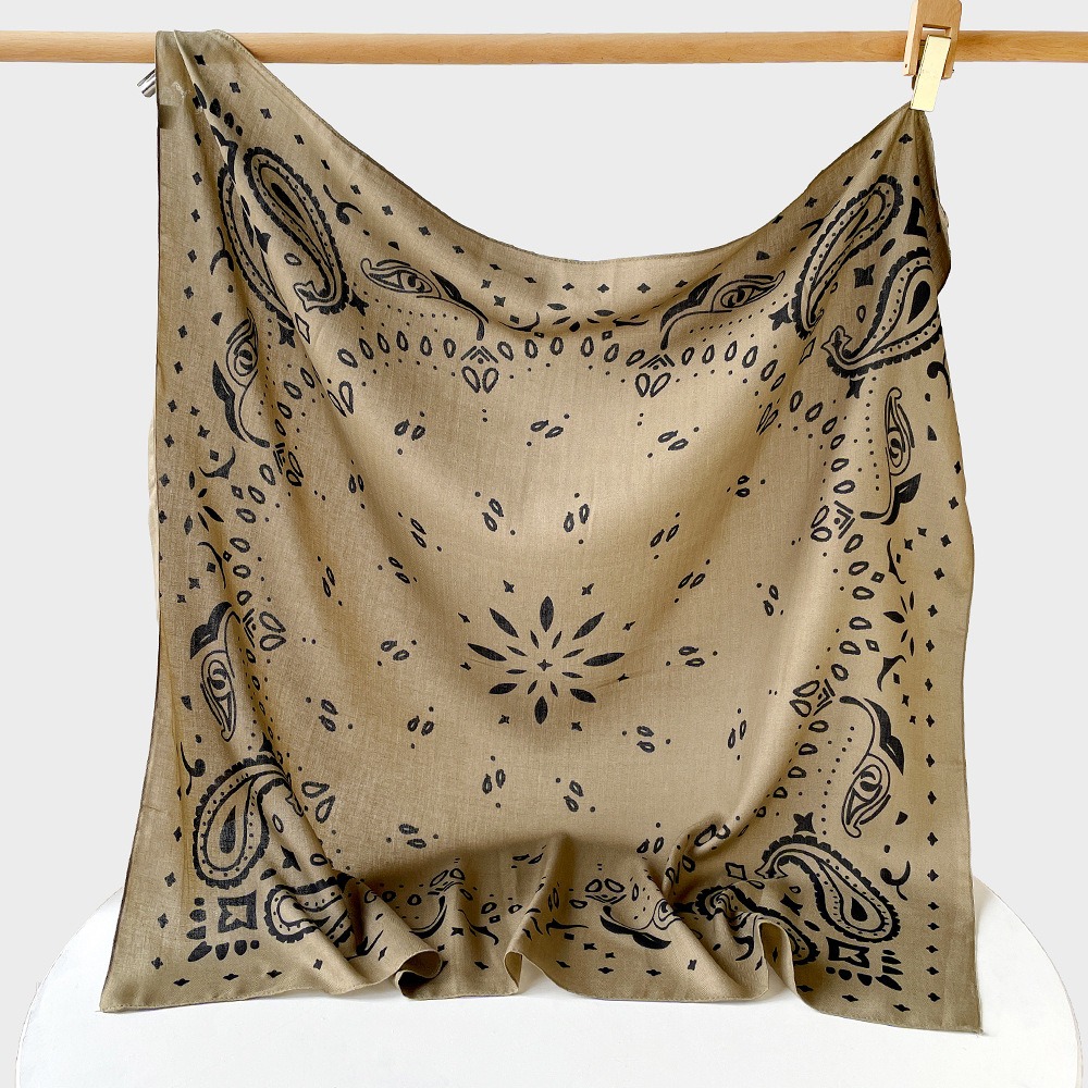 Foulard Paisley élégant pour femmes, châle imprimé de 90cm, polyvalent, élégant, sensation de luxe, foulards en soie, accessoires d'été