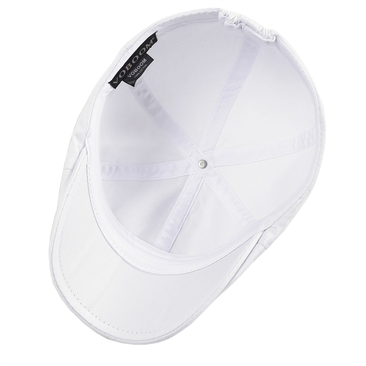 VOBOOM chapeau plat pour hommes casquette de gavroche classique casquettes de Golf sergé coton classique Ivy chapeaux Cabbies casque béret décontracté blanc