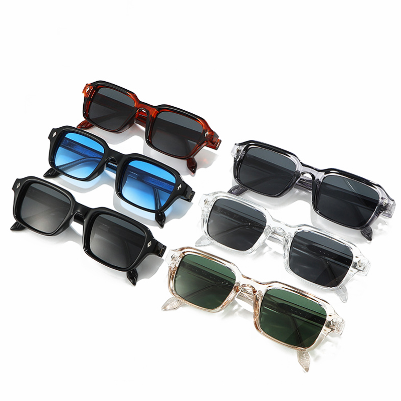 Lunettes de soleil carrées de qualité JNPCXI pour femmes et hommes, montures en acier inoxydable avec noyau métallique CP, protection UV400, idéales pour les voyages et les vacances