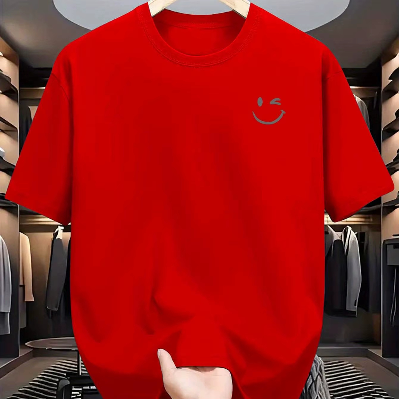 T-shirt élégant pour homme : 100 % coton, imprimé graphique, décontracté, confortable, polyvalent et coupe ample.
