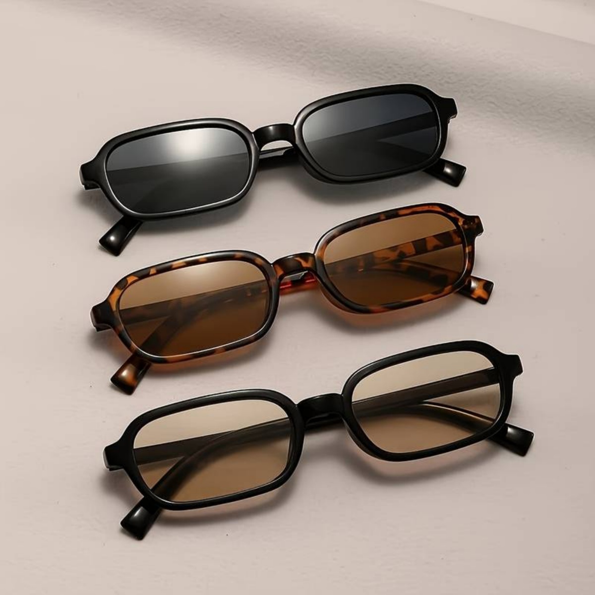 Lunettes de soleil de style rétro européen et américain pour hommes et femmes, 3 pièces, tendance, polyvalentes, protection solaire et UV pour l'été