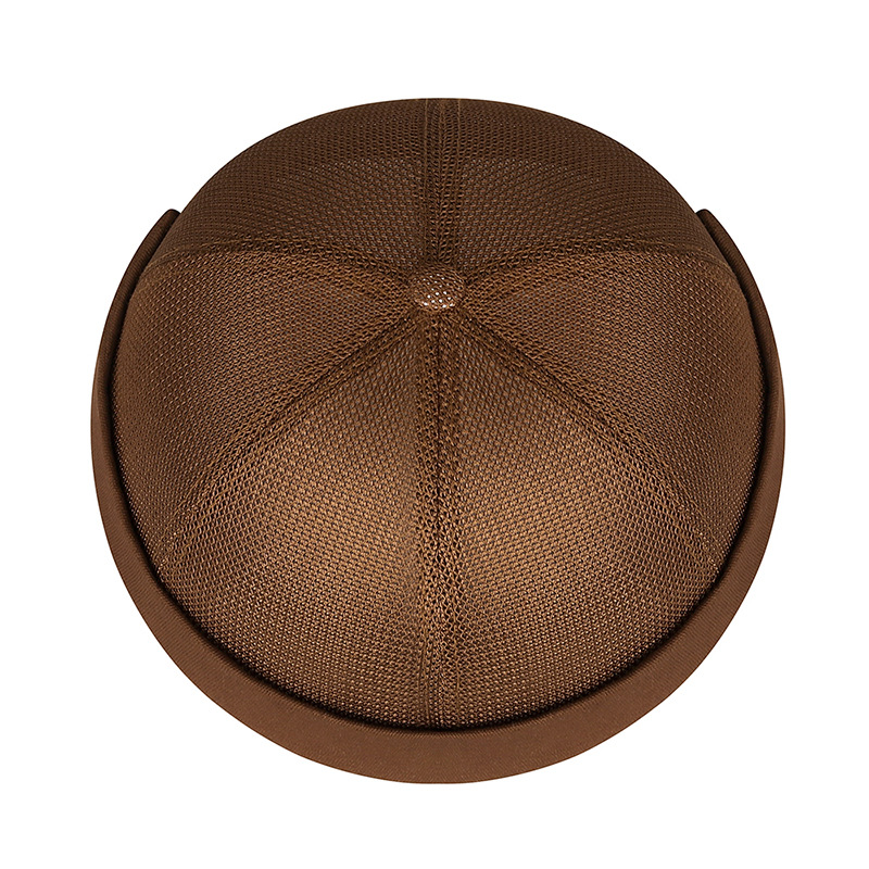 Chapeau d'été sans bord style melon, ajustable, pour hommes et femmes, style hip-hop, chapeau de propriétaire simple et respirant en maille, chapeau Tang