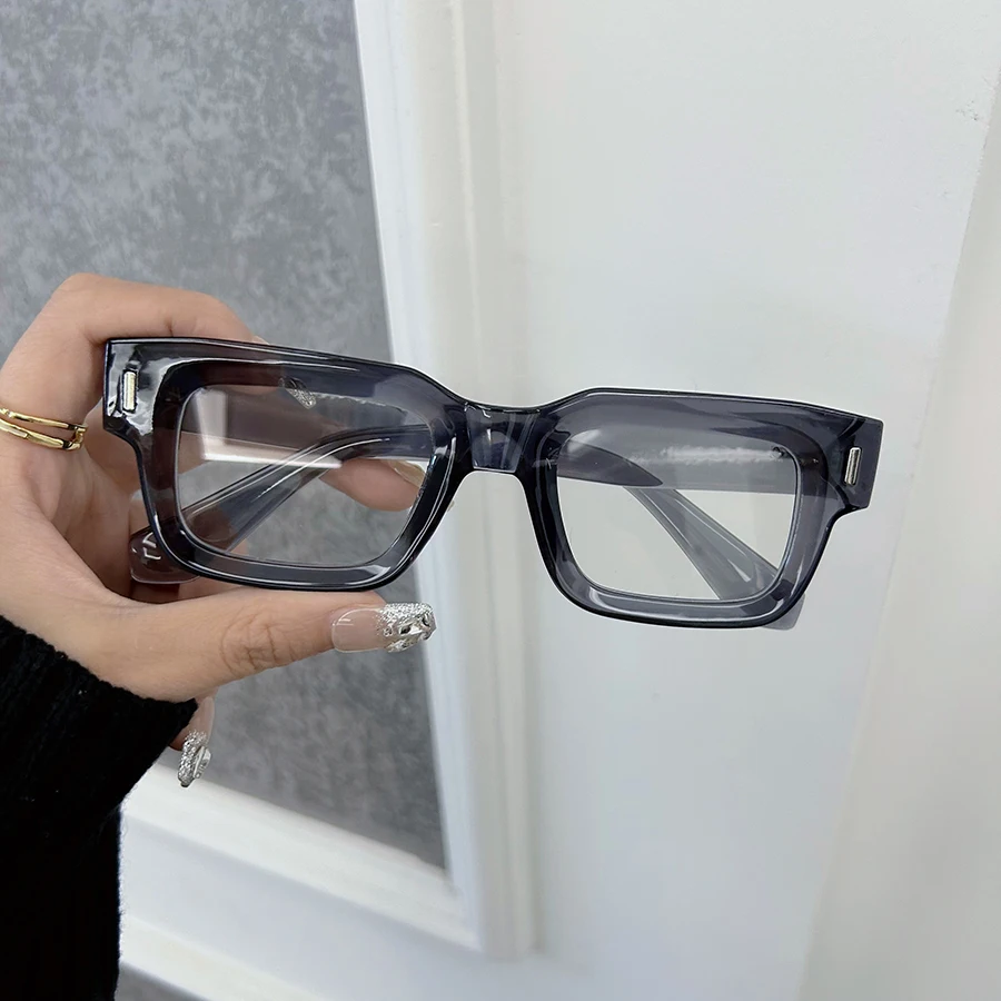 Lunettes rectangulaires transparentes pour hommes et femmes, monture de lunettes classique, lunettes élégantes, mode vintage, lentille transparente
