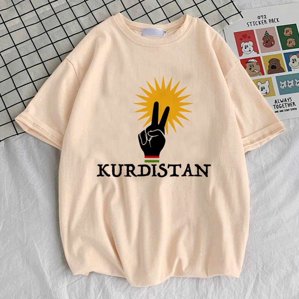 Kurdistan t-shirt adolescent gothique rétro université coloré confortable respirant Pastel coloré années 80 anime années 2000 vêtements coréens
