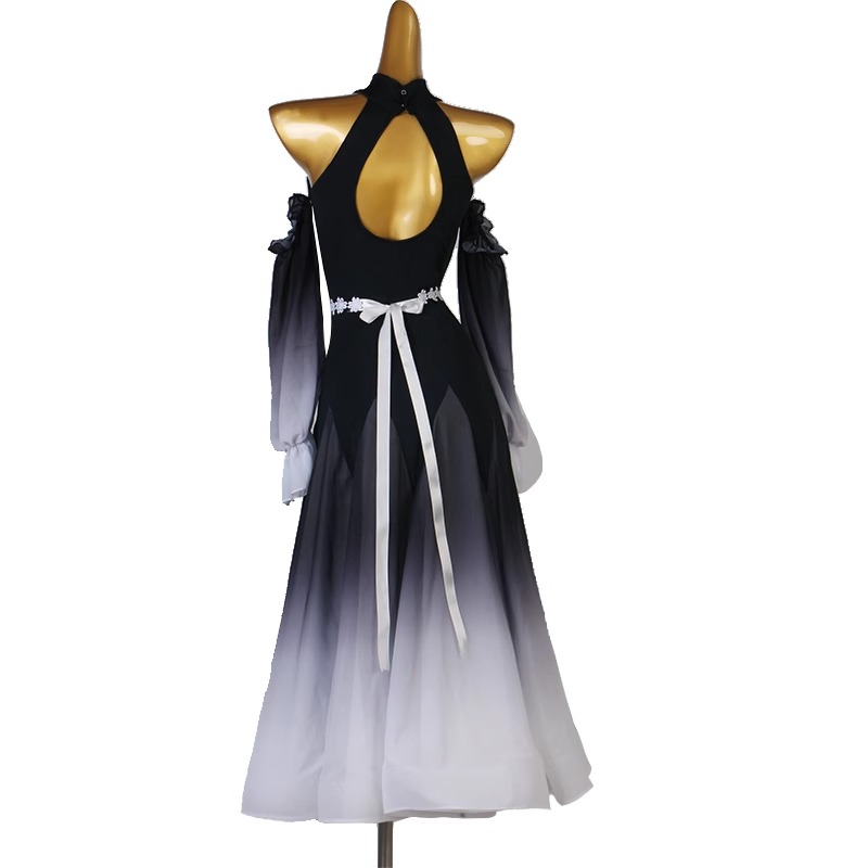 Robe Longue en Mousseline de Soie pour Femme, Costume de Concours de brev, Standard, Tango, Valse, Moderne, Personnalisé, 2026
