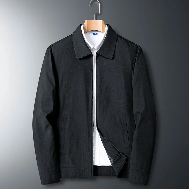 Col montant mode veste manteaux hommes de haute qualité mode affaires printemps automne Simple solide vestes vêtements veste décontractée