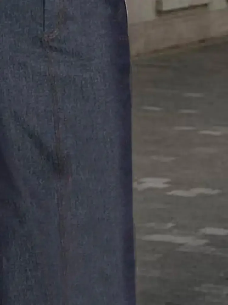 Uwing ZEE-Jupe trapèze taille haute pour femme, nouvelle mode automne 2024, jean, couleur unie, décontractée, bureau