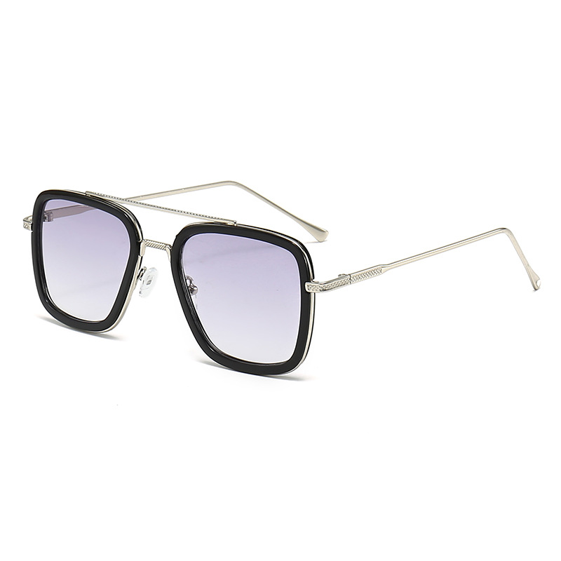 Lunettes de soleil carrées pour hommes et femmes, nouvelle mode de styliste, Steampunk, en métal, pour la conduite en plein air, 2024