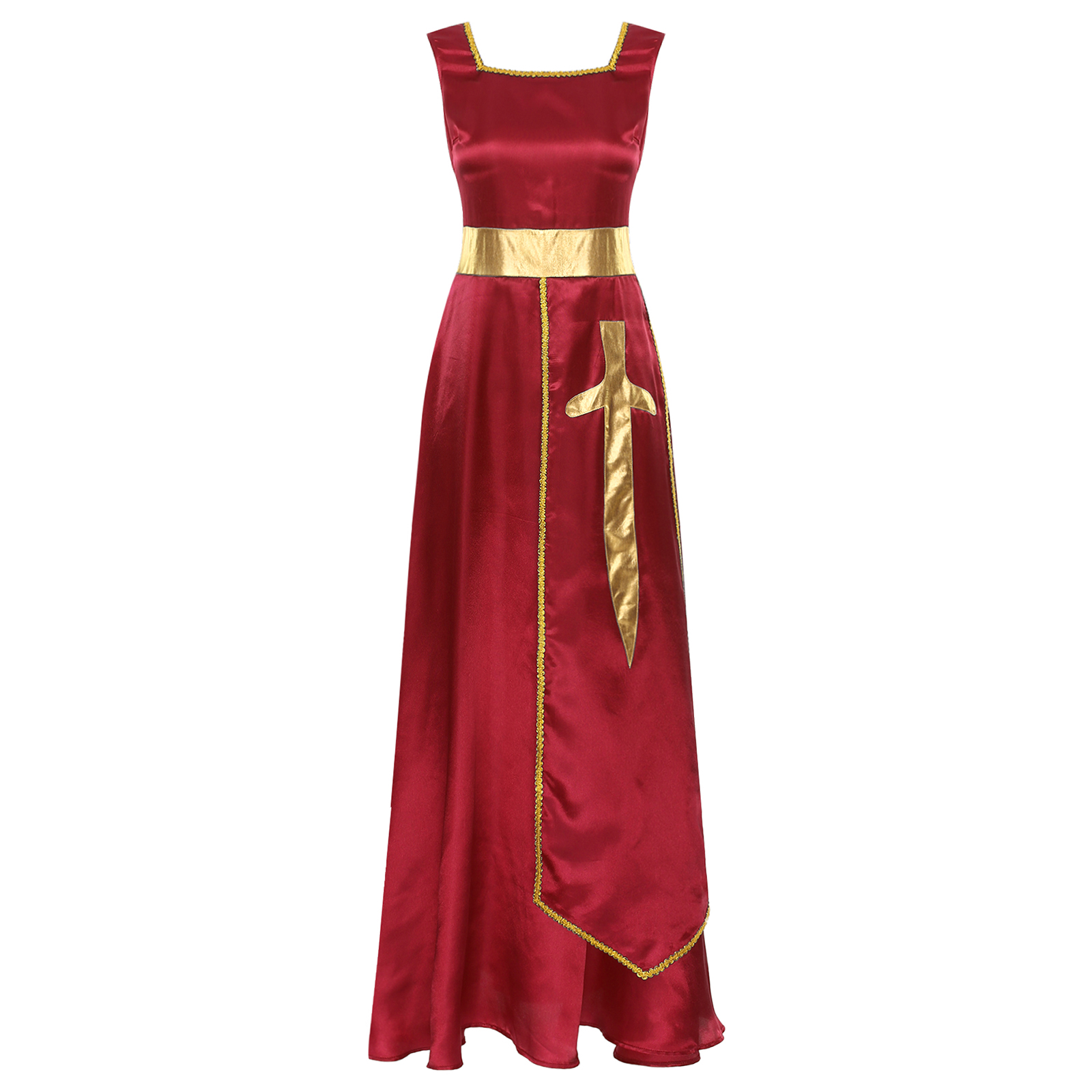 Robe de danse liturgique croisée métallique pour femmes, Costume de culte de chorale d'église, superposition à volants, sans manches, Maxi Robe de danse